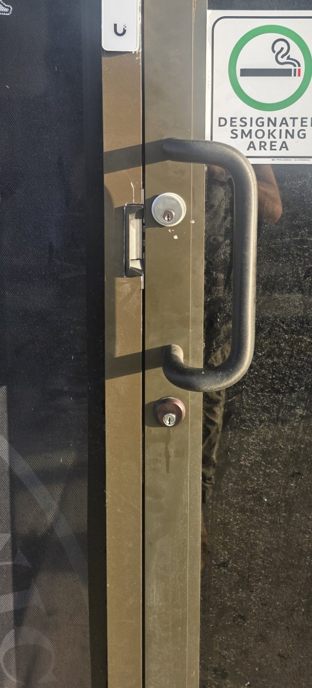 Cigar Lounge Wanted Card Access on the Front Door: HES C5000 Strike on the Existing Controller, Hallandale Beach after
